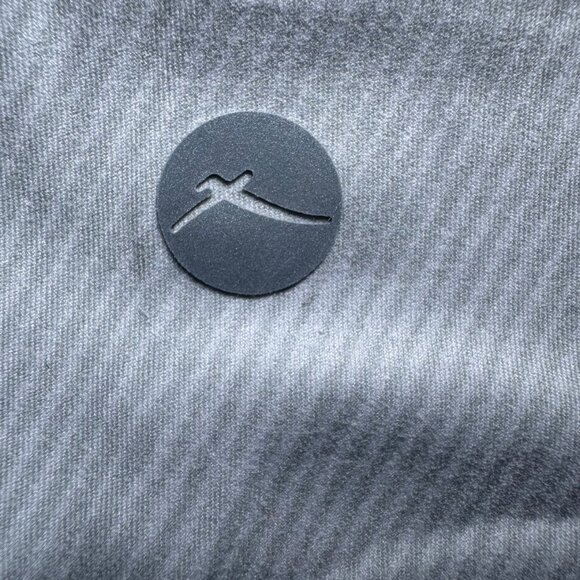 Gottex Gray Striped 7/8 High Waist Leggings Striped Women's Medium - Picture 4 of 5